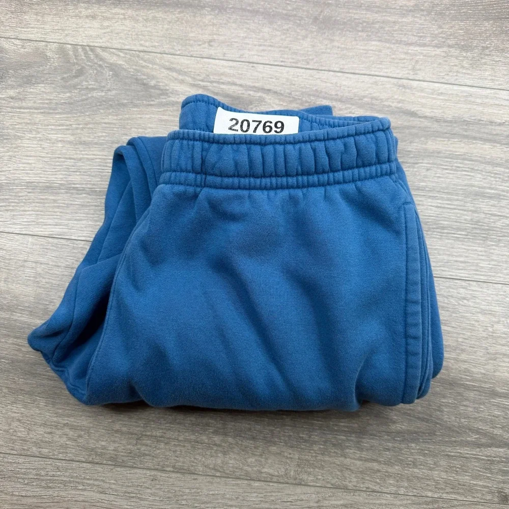 Nike Club Fleece Joggers Mens Medium Blue Tapered Swoosh Sweatpants BV2671-407